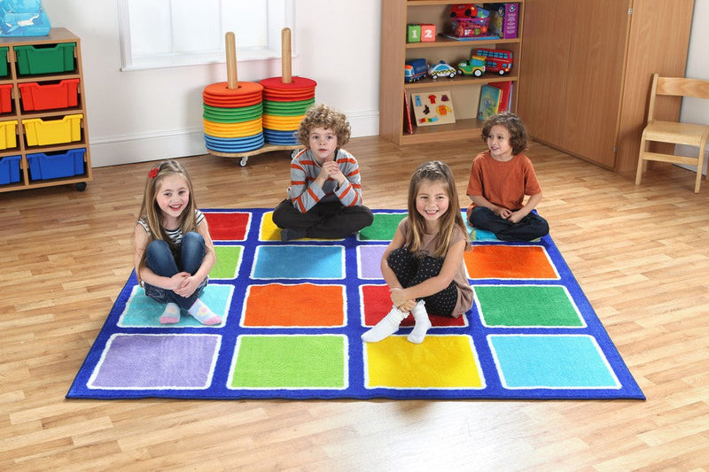 Rainbow™ Square Placement Carpet 2x2m, Learning SPACE