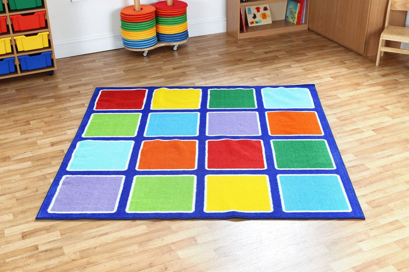 Rainbow™ Square Placement Carpet 2x2m, Learning SPACE