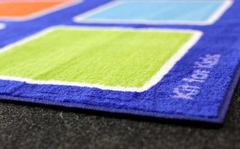 Rainbow™ Squares Large Placement 3x3m Carpet, Learning SPACE