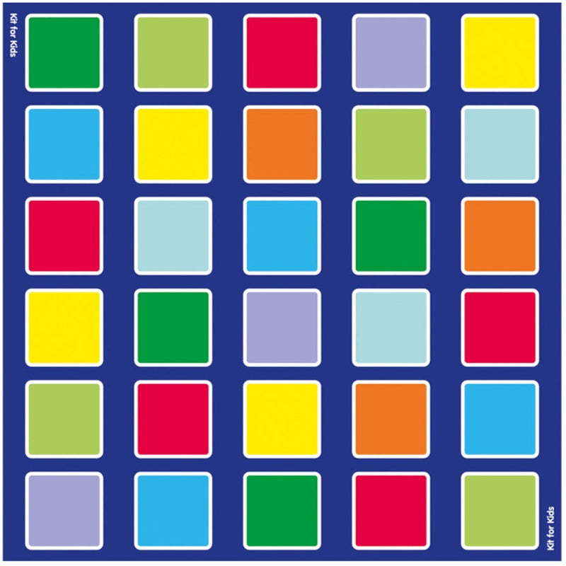Rainbow™ Squares Large Placement 3x3m Carpet, Learning SPACE