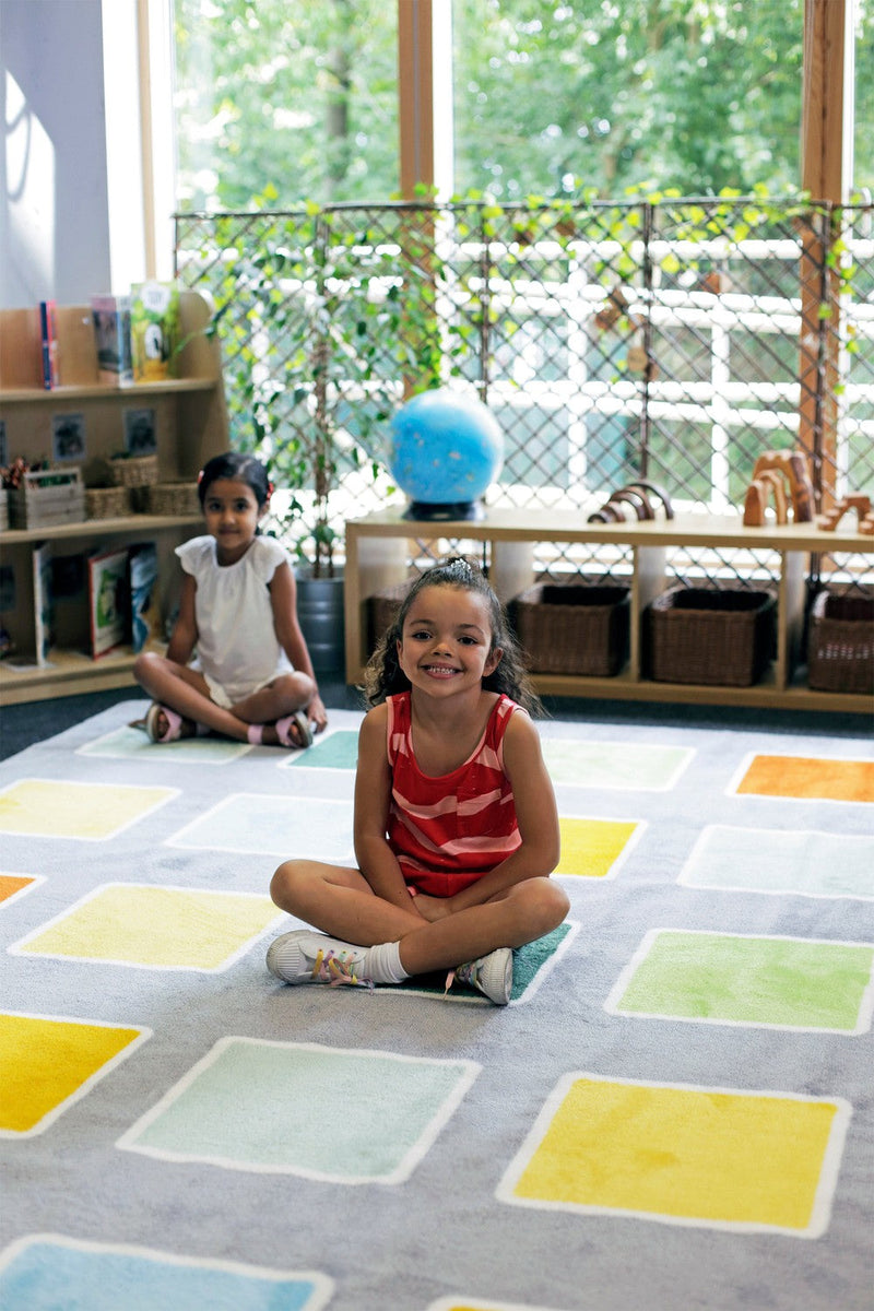Rainforest Squares Placement 3x3m Carpet, Learning SPACE