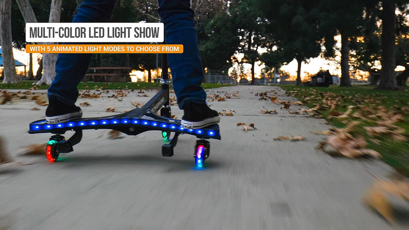 Razor PowerWing Lightshow 3-Wheeled Scooter, Learning SPACE