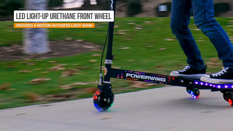 Razor PowerWing Lightshow 3-Wheeled Scooter, Learning SPACE