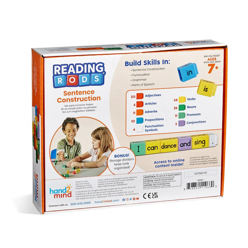 Reading Rods® Sentence Construction, Learning SPACE