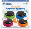 Recordable Answer Buzzers - Set of 4 or 12-Calmer Classrooms,Calming & Anxiety,communication,Helps With,Learning Resources,Neuro Diversity,Physical Needs,Primary Literacy,Sound,Sound Equipment,Speaking & Listening,Stock,Talking Buttons & Buzzers-Learning SPACE