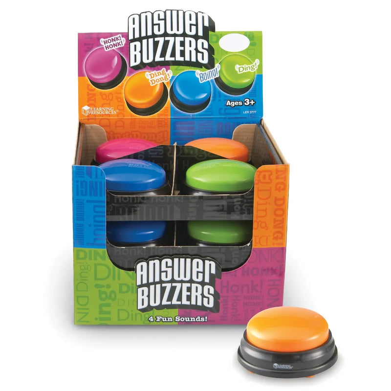 Recordable Answer Buzzers - Set of 4 or 12, Learning SPACE
