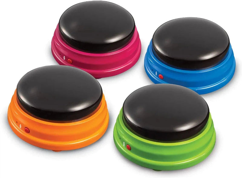 Recordable Answer Buzzers - Set of 4 or 12, Learning SPACE