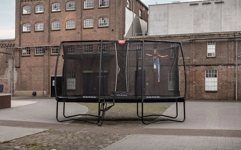 Rectangle BERG Ultim Elite Trampoline With Safety Net - Public Use Approved, Learning SPACE