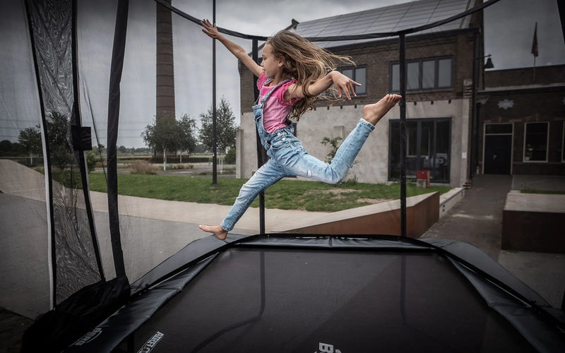 Rectangle BERG Ultim Elite Trampoline With Safety Net - Public Use Approved, Learning SPACE