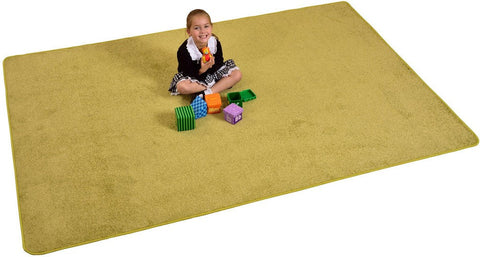 Rectangle Rug - Green (2.6m x 1.8m)-Mats & Rugs,Neutral Colour,Plain Carpet,Rectangular,Rugs,Sensory Flooring,Stock,Wellbeing Furniture-Learning SPACE