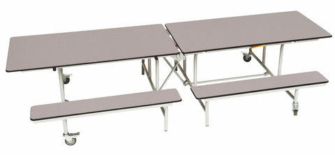 Rectangular Mobile Folding Bench Unit- Age Range 11+-Dining Furniture,Dining Tables,Folding Table-Dove-9SLBU1029-DV-Learning SPACE