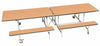 Rectangular Mobile Folding Bench Unit- Age Range 5-11, Beech Learning SPACE