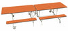 Rectangular Mobile Folding Bench Unit- Age Range 5-11, Orange Learning SPACE