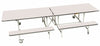 Rectangular Mobile Folding Bench Unit- Age Range 5-11, White Learning SPACE