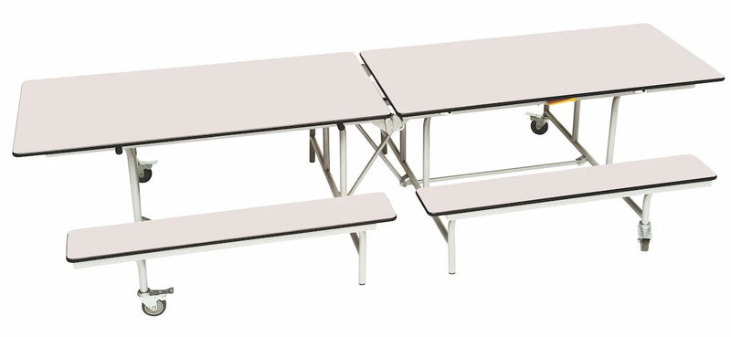 Rectangular Mobile Folding Bench Unit- Age Range 5-11, White Learning SPACE