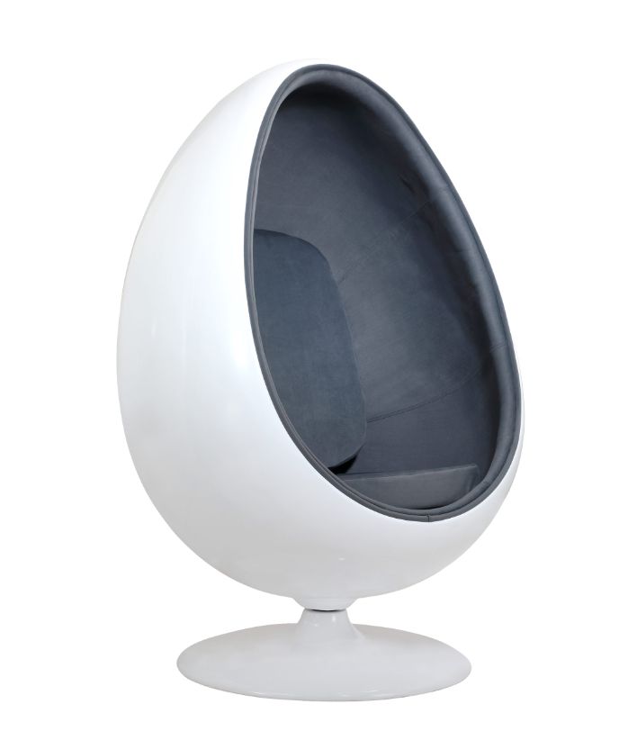 Retro Egg Pod Chair, Grey Learning SPACE