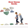 River Stones (SET OF 6) - Nordic-Additional Need,Gonge,Gross Motor and Balance Skills,Helps With,Spring,Stepping Stones-Learning SPACE