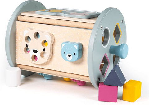 Rolling Activity Centre-Additional Need,Baby Cause & Effect Toys,Bigjigs Toys,Fine Motor Skills,Gifts For 3-6 Months,Helps With,Sound. Peg & Inset Puzzles,Stacking Toys & Sorting Toys,Strength & Co-Ordination,Wooden Toys-Learning SPACE