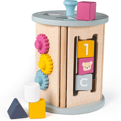 Rolling Activity Centre-Additional Need,Baby Cause & Effect Toys,Bigjigs Toys,Fine Motor Skills,Gifts For 3-6 Months,Helps With,Sound. Peg & Inset Puzzles,Stacking Toys & Sorting Toys,Strength & Co-Ordination,Wooden Toys-Learning SPACE