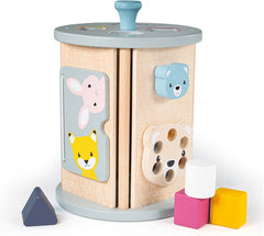 Rolling Activity Centre-Additional Need, Baby Cause & Effect Toys, Bigjigs Toys, Fine Motor Skills, Gifts For 3-6 Months, Helps With, Sound. Peg & Inset Puzzles, Stacking Toys & Sorting Toys, Strength & Co-Ordination, Wooden Toys-Learning SPACE