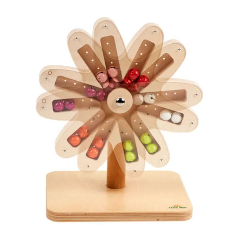 Rotating Bell Flower - Sensory Toy for Babies & Toddlers-Baby Cause & Effect Toys,Baby Wooden Toys,Gross Motor and Balance Skills,Learn Well,Wooden Toys-Learning SPACE