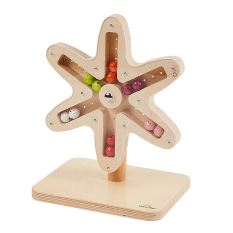 Rotating Bell Flower - Sensory Toy for Babies & Toddlers-Baby Cause & Effect Toys,Baby Wooden Toys,Gross Motor and Balance Skills,Learn Well,Wooden Toys-Learning SPACE