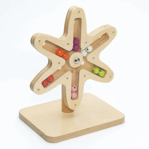 Rotating Bell Flower - Sensory Toy for Babies & Toddlers-Baby Cause & Effect Toys, Baby Wooden Toys, Gross Motor and Balance Skills, Learn Well, Wooden Toys-Learning SPACE