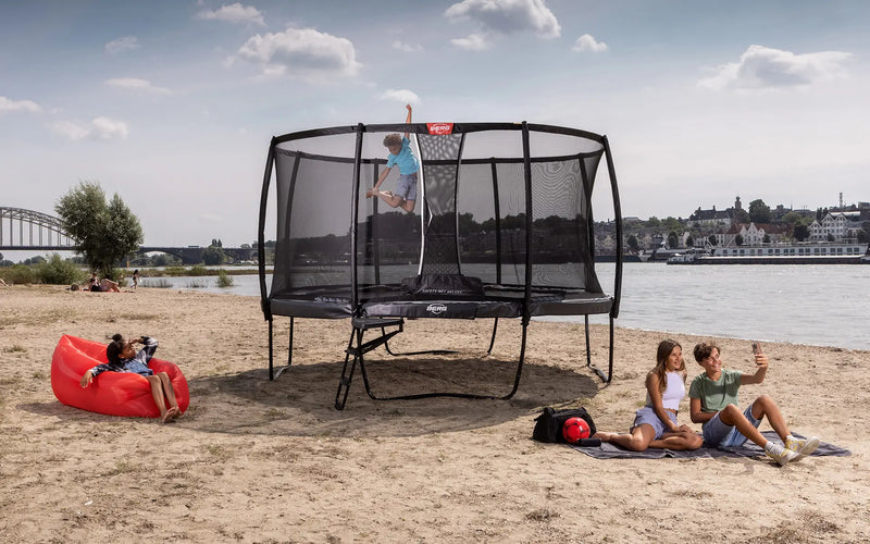 Round BERG Elite Trampoline With Safety Net - Public Use Approved, Learning SPACE