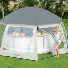 Round Pool Dome, Shelter For Swimming Pool And Hot Tub Spas-Bestway, Hot Tubs, Seasons, Summer, Swimming Pools-BW58612-Learning SPACE