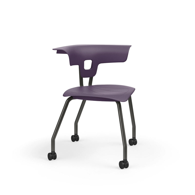 Ruckus 4 Leg Chair, Purple Haze Espresso Metallic Chairs Learning SPACE