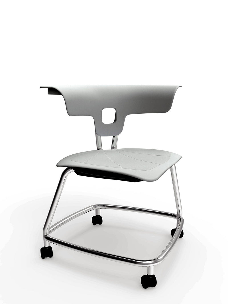 Ruckus Stack Chair Without Storage Rack (Ages 8-11), Cool Grey Chrome Learning SPACE