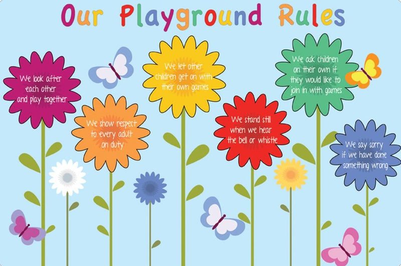 Rules - Flowers Outdoor Sign, Learning SPACE