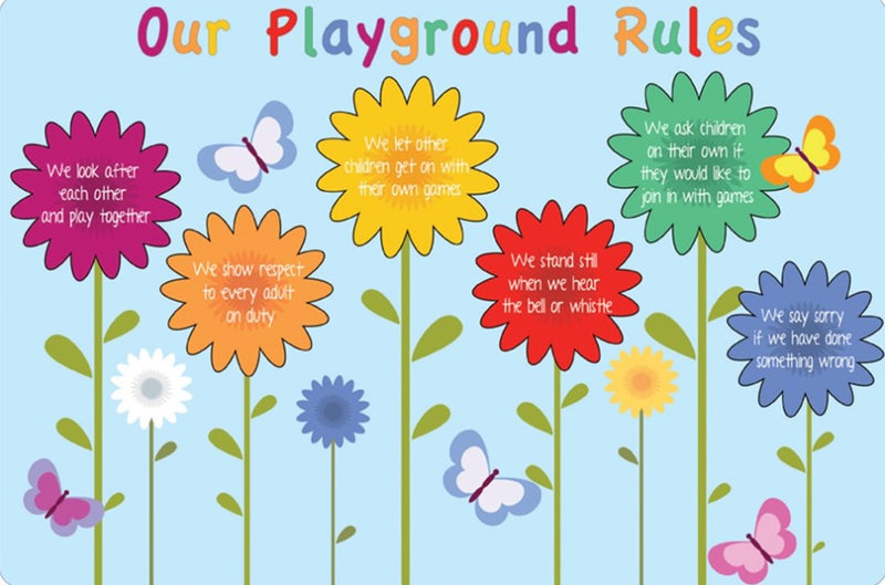 Rules - Flowers Outdoor Sign, Learning SPACE