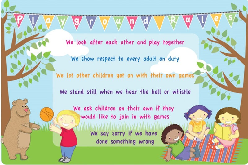 Rules - Garden Picnic Outdoor Sign, Learning SPACE