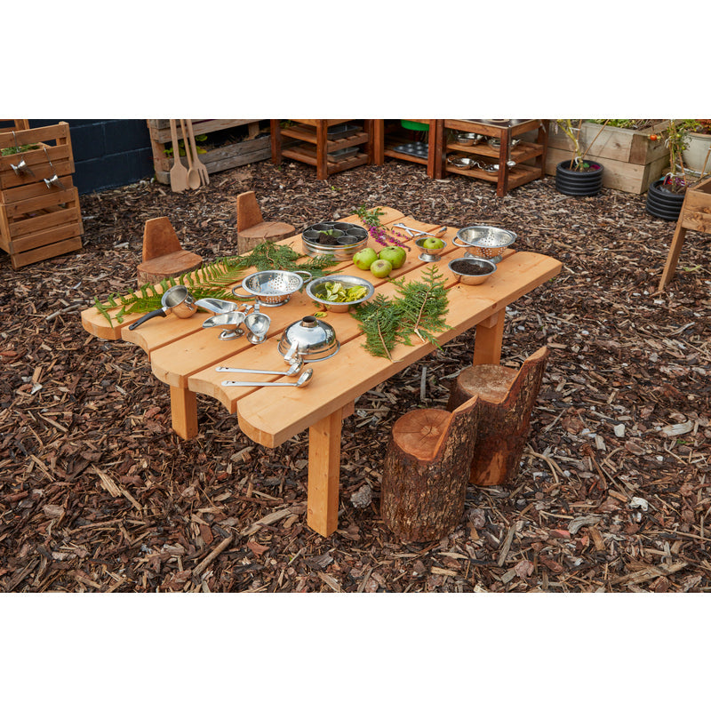 Rustic Kitchen Work Table-Cosy Direct, Kitchens & Shops & School, Play Kitchen, Rectangular, Table-Learning SPACE