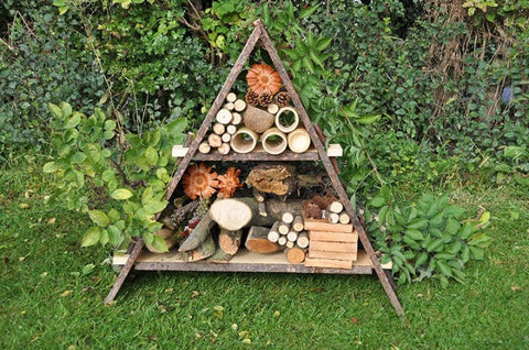 Rustic Mini Beast Tower-Bug Hotels, Cosy Direct, Pollination Grant-Learning SPACE