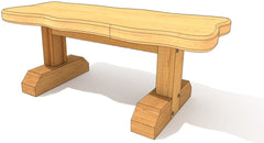 Rustic Wood Bench Seating-Children's Wooden Seating, Forest School & Outdoor Garden Equipment, Nature Learning Environment, Seating, Stock-TIM00024-Learning SPACE