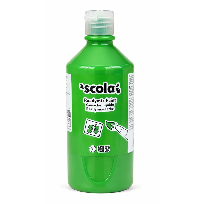 SCOLA Readymix Washable Liquid Poster Paint 1L, Leaf Green Art Supplies Learning SPACE