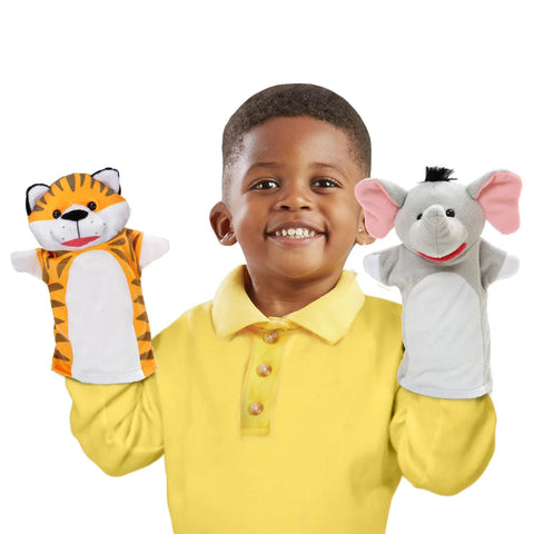 Safari Buddies Hand Puppets-Animals, Imaginative Play, Puppets & Theatres & Story Sets, Role Play-Learning SPACE