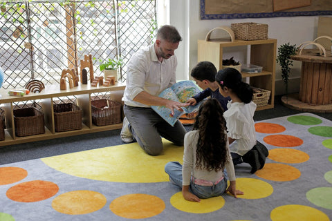 Safari Large Semi Circle Placement 4x2m Carpet-Corner & Semi-Circle,Dropship,Kit For Kids,Mats & Rugs,Placement Carpets,Rugs,Wellbeing Furniture-Learning SPACE