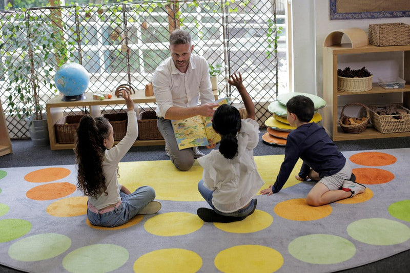 Safari Large Semi Circle Placement 4x2m Carpet, Learning SPACE