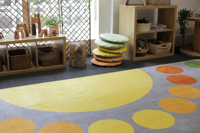 Safari Large Semi Circle Placement 4x2m Carpet, Learning SPACE