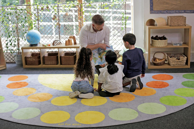 Safari Large Semi Circle Placement 4x2m Carpet, Learning SPACE