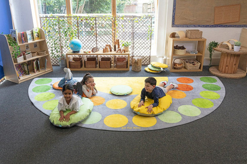 Safari Large Semi Circle Placement 4x2m Carpet, Learning SPACE