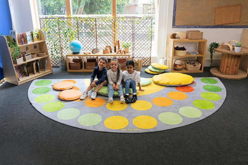 Safari Large Semi Circle Placement 4x2m Carpet, Learning SPACE