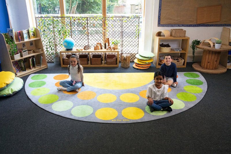 Safari Large Semi Circle Placement 4x2m Carpet, Learning SPACE