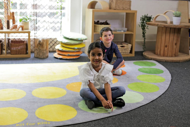 Safari Large Semi Circle Placement 4x2m Carpet, Learning SPACE
