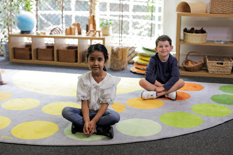 Safari Large Semi Circle Placement 4x2m Carpet-Corner & Semi-Circle,Dropship,Kit For Kids,Mats & Rugs,Placement Carpets,Rugs,Wellbeing Furniture-Learning SPACE