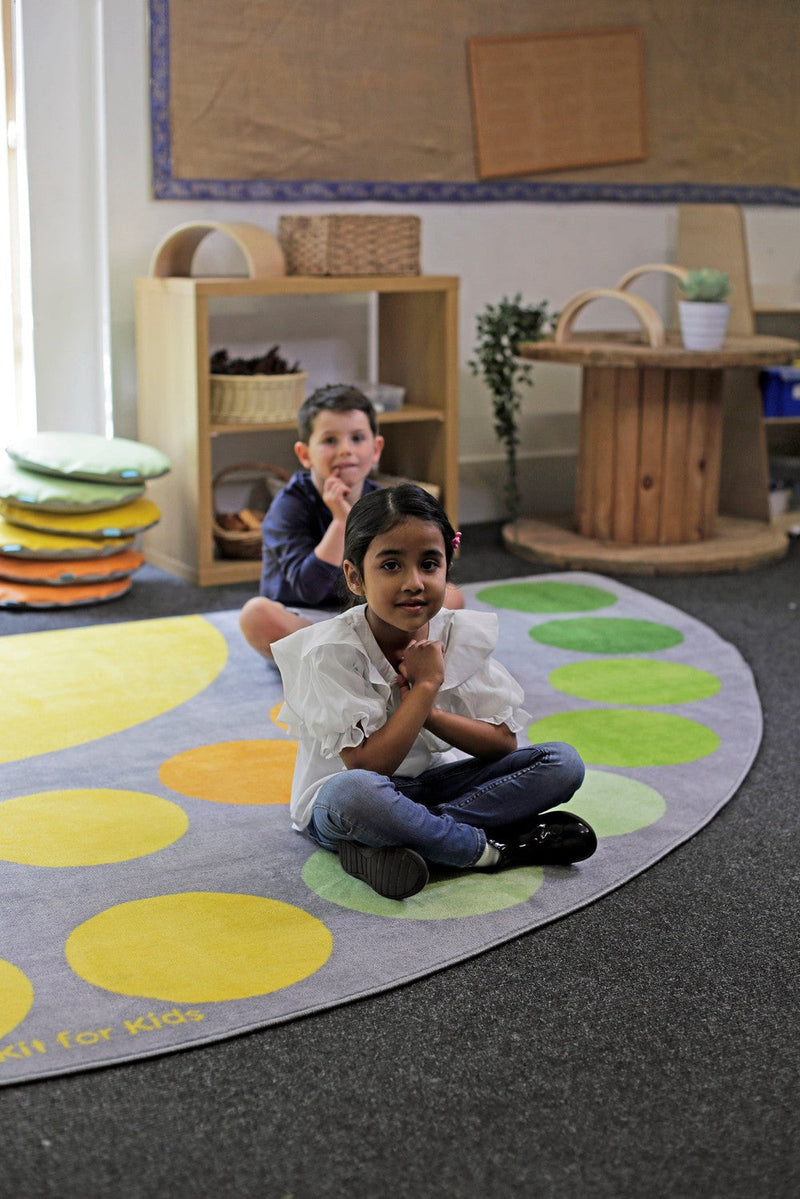 Safari Large Semi Circle Placement 4x2m Carpet, Learning SPACE