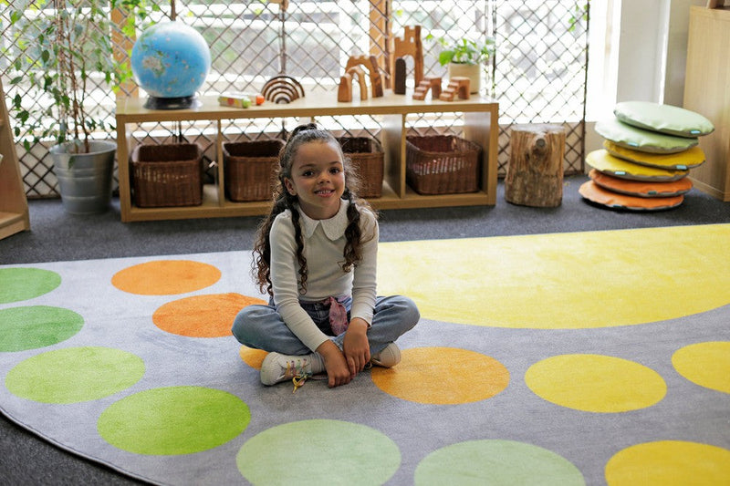 Safari Large Semi Circle Placement 4x2m Carpet, Learning SPACE